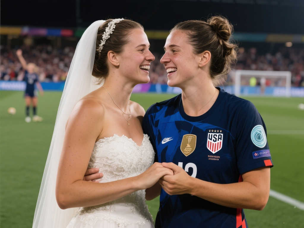 澳女足明星萨姆-科尔与美国国脚梅维斯喜结连理